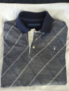 Vintage Jack Nicklaus The Tradition Countrywide Golf Polo Blue Argyle Size M